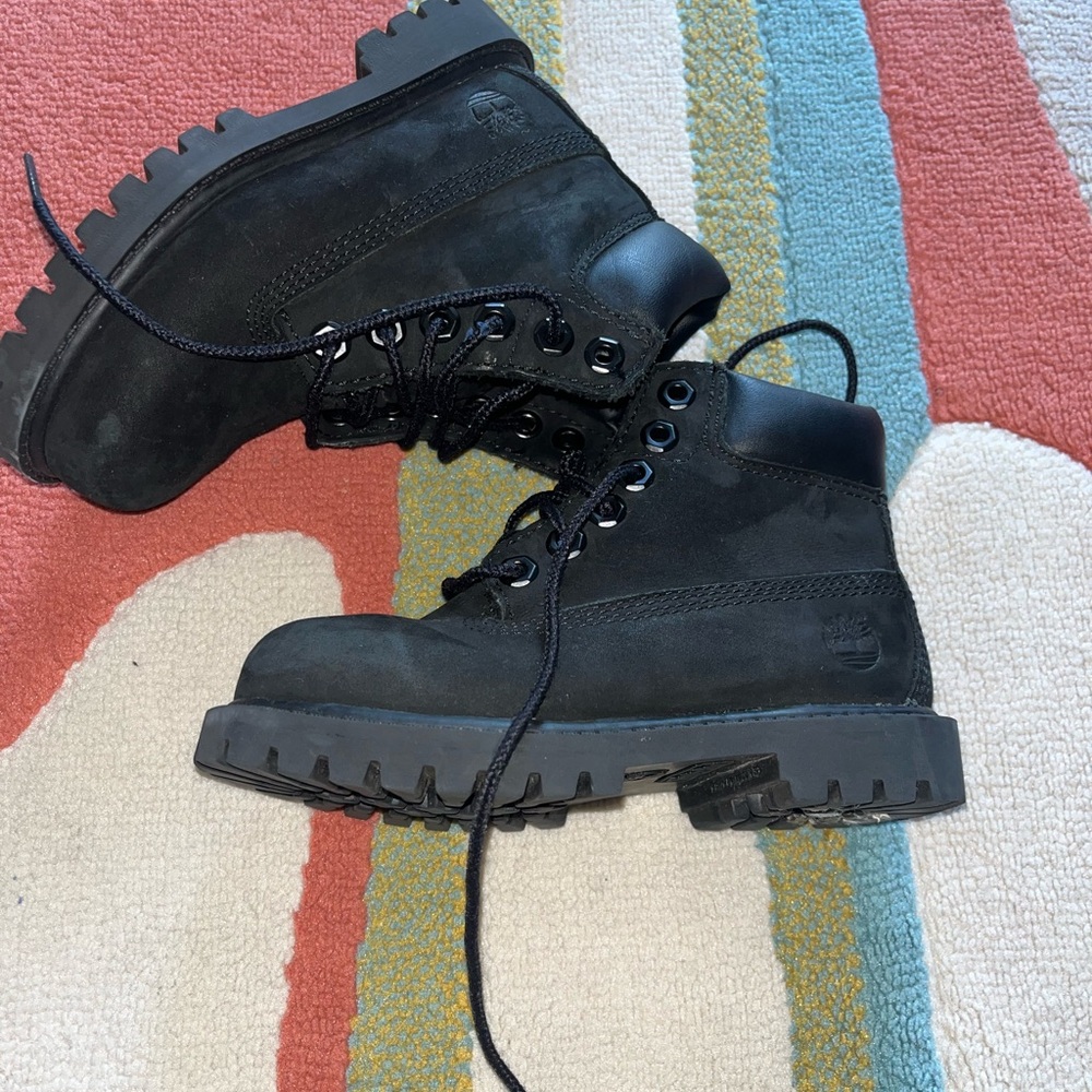 9c Toddler Boy Timberland Suede Black Boots